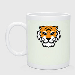 Кружка керамическая Забавный Тигр, цвет: фосфор
