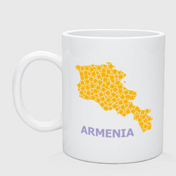 Кружка керамическая Golden Armenia, цвет: белый