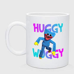 Кружка керамическая Huggy Wuggy: Игрушка с зубами, цвет: белый