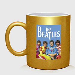 Кружка керамическая The Beatles - world legend!, цвет: золотой