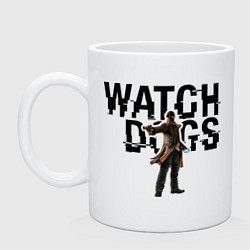 Кружка керамическая Watch Dogs, цвет: белый