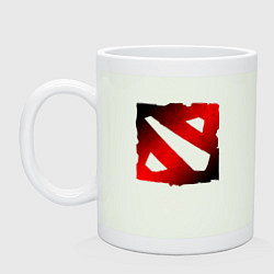 Кружка керамическая ЧЁРНО КРАСНОЕ ЛОГО ДОТА 2 DOTA 2 LOGO, цвет: фосфор