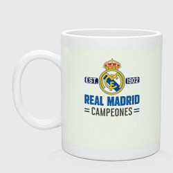 Кружка керамическая Real Madrid Реал Мадрид, цвет: фосфор