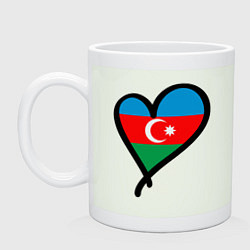 Кружка керамическая Azerbaijan Heart, цвет: фосфор