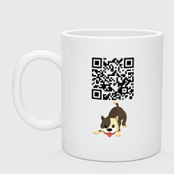 Кружка керамическая Я люблю тебя! QR-code!, цвет: белый