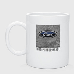 Кружка керамическая Ford Performance, цвет: белый