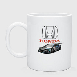 Кружка керамическая Honda Racing team, цвет: белый