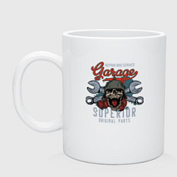 Кружка керамическая Garage superior, цвет: белый