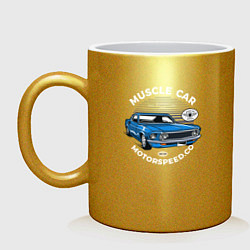 Кружка Синий ретро-автомобиль
