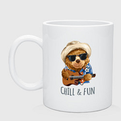 Кружка керамическая CHILL & FUN, цвет: белый