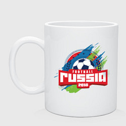 Кружка керамическая Football Russia 2018, цвет: белый