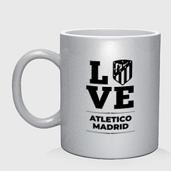 Кружка керамическая Atletico Madrid Love Классика, цвет: серебряный