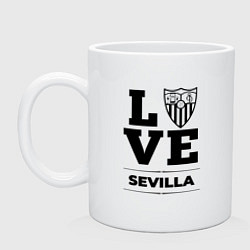 Кружка керамическая Sevilla Love Классика, цвет: белый