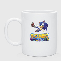 Кружка керамическая Sonic Colours Hedgehog Video game, цвет: белый
