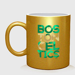 Кружка керамическая NBA - Celtics, цвет: золотой