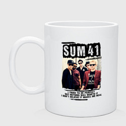 Кружка керамическая SUM 41 PIECES, цвет: белый