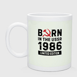 Кружка керамическая Born In The USSR 1986 Limited Edition, цвет: фосфор