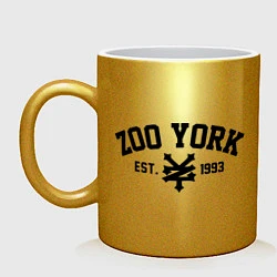 Кружка керамическая Zoo York, цвет: золотой