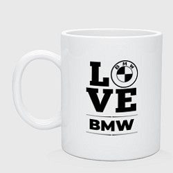 Кружка керамическая BMW love classic, цвет: белый