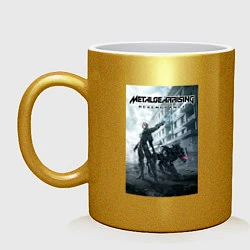 Кружка керамическая Metal Gear Rising Revengeance - poster, цвет: золотой