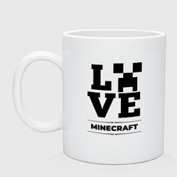 Кружка керамическая Minecraft love classic, цвет: белый