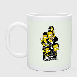 Кружка керамическая Simpsons not dead! Motto, цвет: фосфор