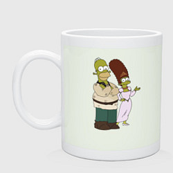 Кружка керамическая Homer and Marge in Shrek style, цвет: фосфор