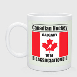 Кружка керамическая Федерация хоккея Канады, цвет: фосфор