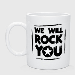 Кружка керамическая We rock you, цвет: белый