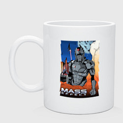 Кружка керамическая Mass Effect N7 - Warrior, цвет: белый
