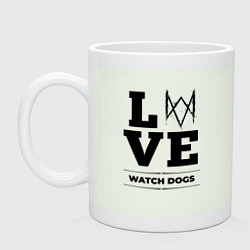 Кружка керамическая Watch Dogs love classic, цвет: фосфор