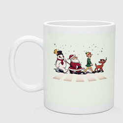 Кружка керамическая Beatles Christmas, цвет: фосфор