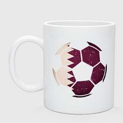 Кружка керамическая Qatar ball, цвет: белый