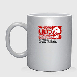 Кружка керамическая Че Гевара гранж, цвет: серебряный