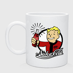 Кружка керамическая Vault boy - nuka cola, цвет: белый