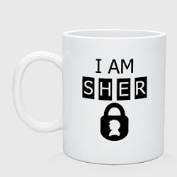 Кружка керамическая I am Sher locked, цвет: белый