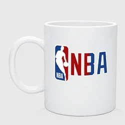 Кружка керамическая NBA - big logo, цвет: белый