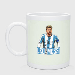 Кружка керамическая Messi la pulga, цвет: фосфор