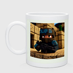 Кружка керамическая Counter Strike в стиле Minecraft, цвет: фосфор
