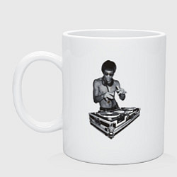 Кружка керамическая DJ Bruce Lee, цвет: белый