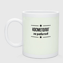 Кружка керамическая Косметолог - за работой, цвет: фосфор