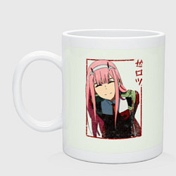 Кружка керамическая Zero Two anime girl, цвет: фосфор