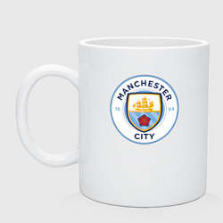 Кружка керамическая Manchester City FC, цвет: белый