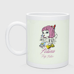 Кружка керамическая Polina - pulp fiction, цвет: фосфор