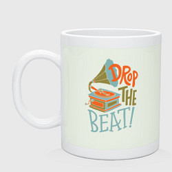 Кружка керамическая Drop the beat, цвет: фосфор