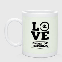 Кружка керамическая Ghost of Tsushima love classic, цвет: фосфор