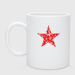 Кружка керамическая Star USSR, цвет: белый