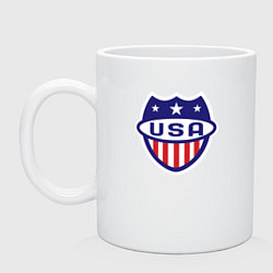 Кружка керамическая Shield USA, цвет: белый