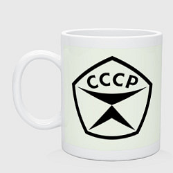 Кружка керамическая Знак качества СССР, цвет: фосфор