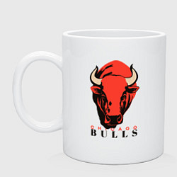 Кружка керамическая Chicago bull, цвет: белый